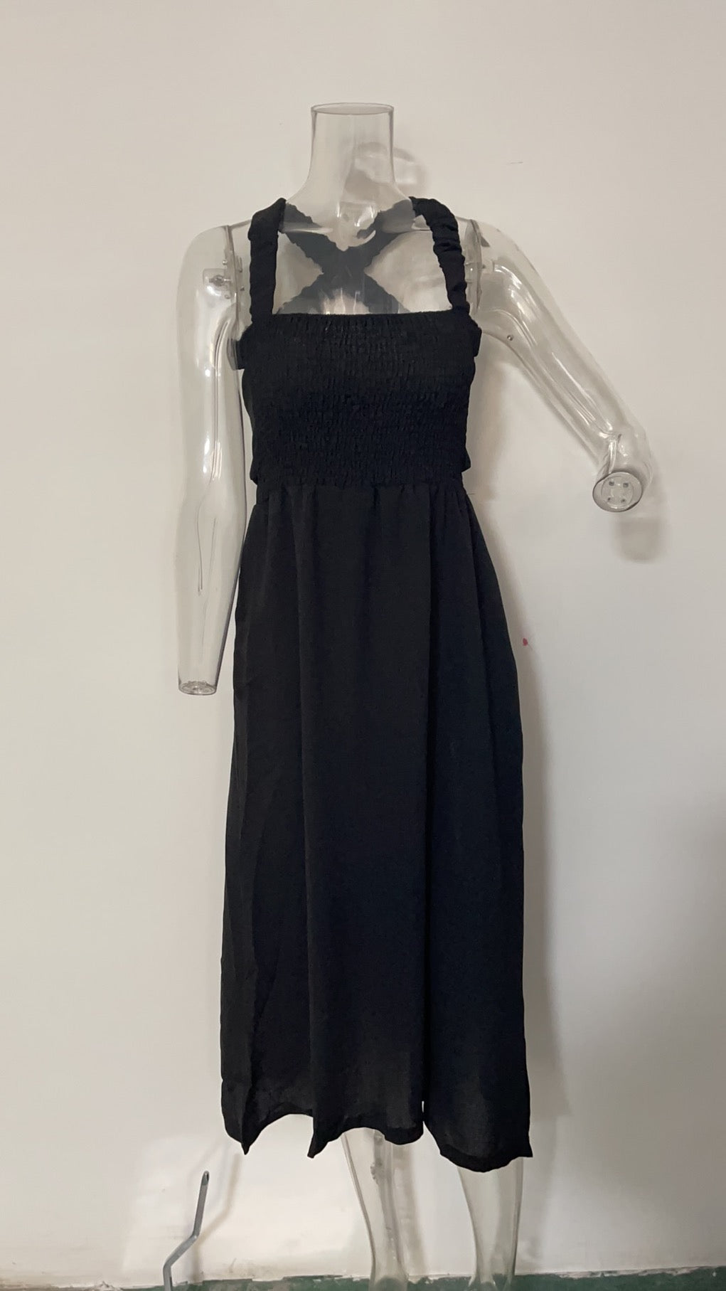 Maxi Casual Solid Color Cotton Linen Sleeveless Dress Spring Summer