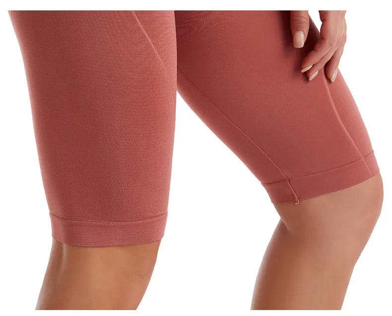 High Waist Sports Shorts Women Naked Feeling Workout Push Up Leggings Tummy Control Yoga Running Fitness Gym Slim Pants