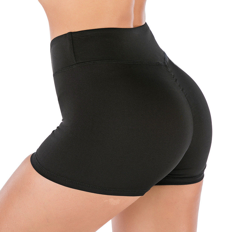Wrinkle Fitness Shorts Pleated Peach Hip Skinny Running High Waist Hip Lift Yoga Pants Women Sports Shorts
