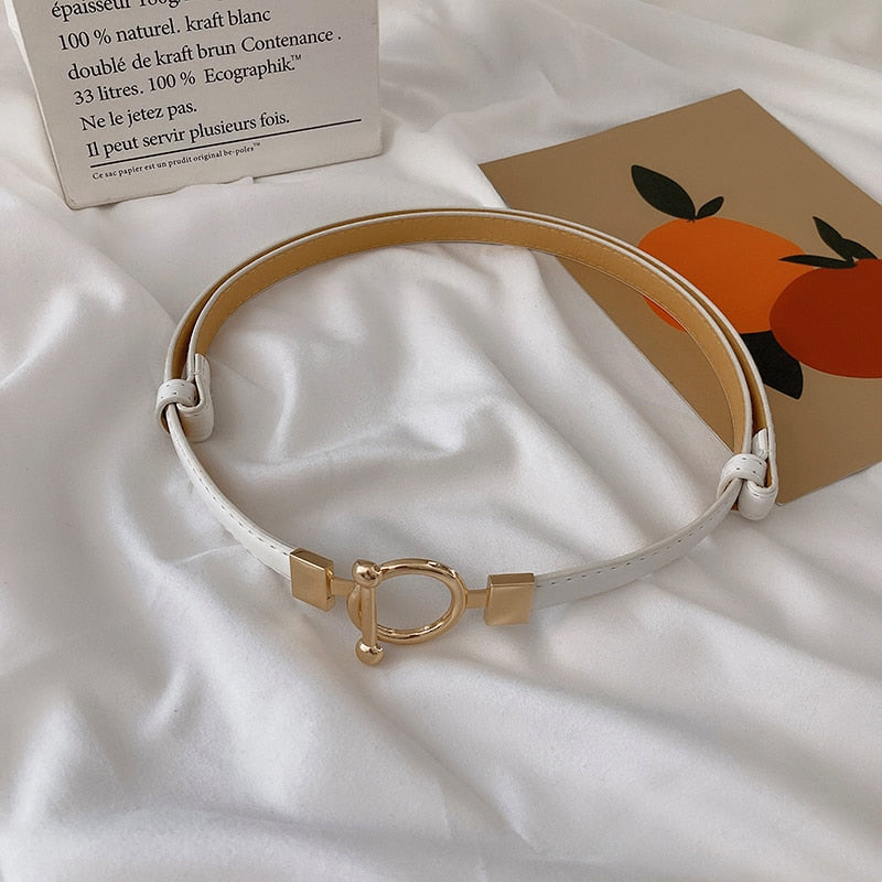 Ladies Adjustable Thin Belts For Women Fashion Luxury Brand Designer Style Skinny Coat Jacket Dress Waist Belt Female x242