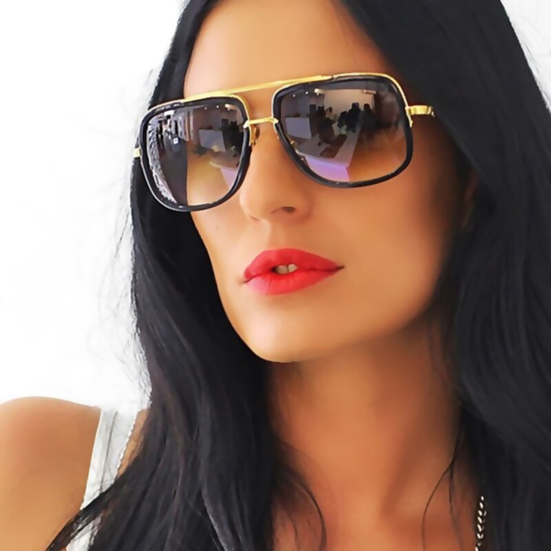 Luxury Sunglasses Men Women V-Shaped Trendy Driving Sunglasses