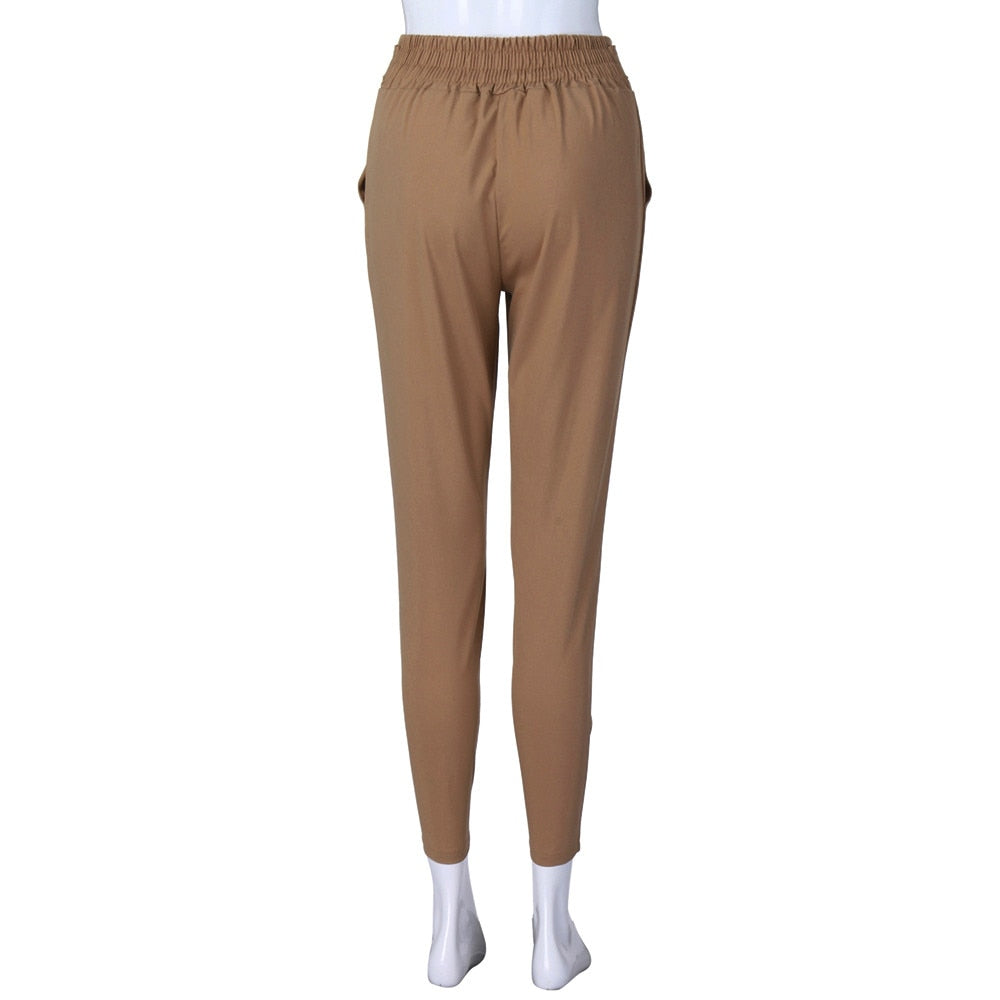 High Waist CargoLight Harem Pants Women