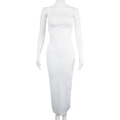 Retro Fried Street Goddess Elegant Outfit Women  Clothing off Shoulder Vest Skirt Set
