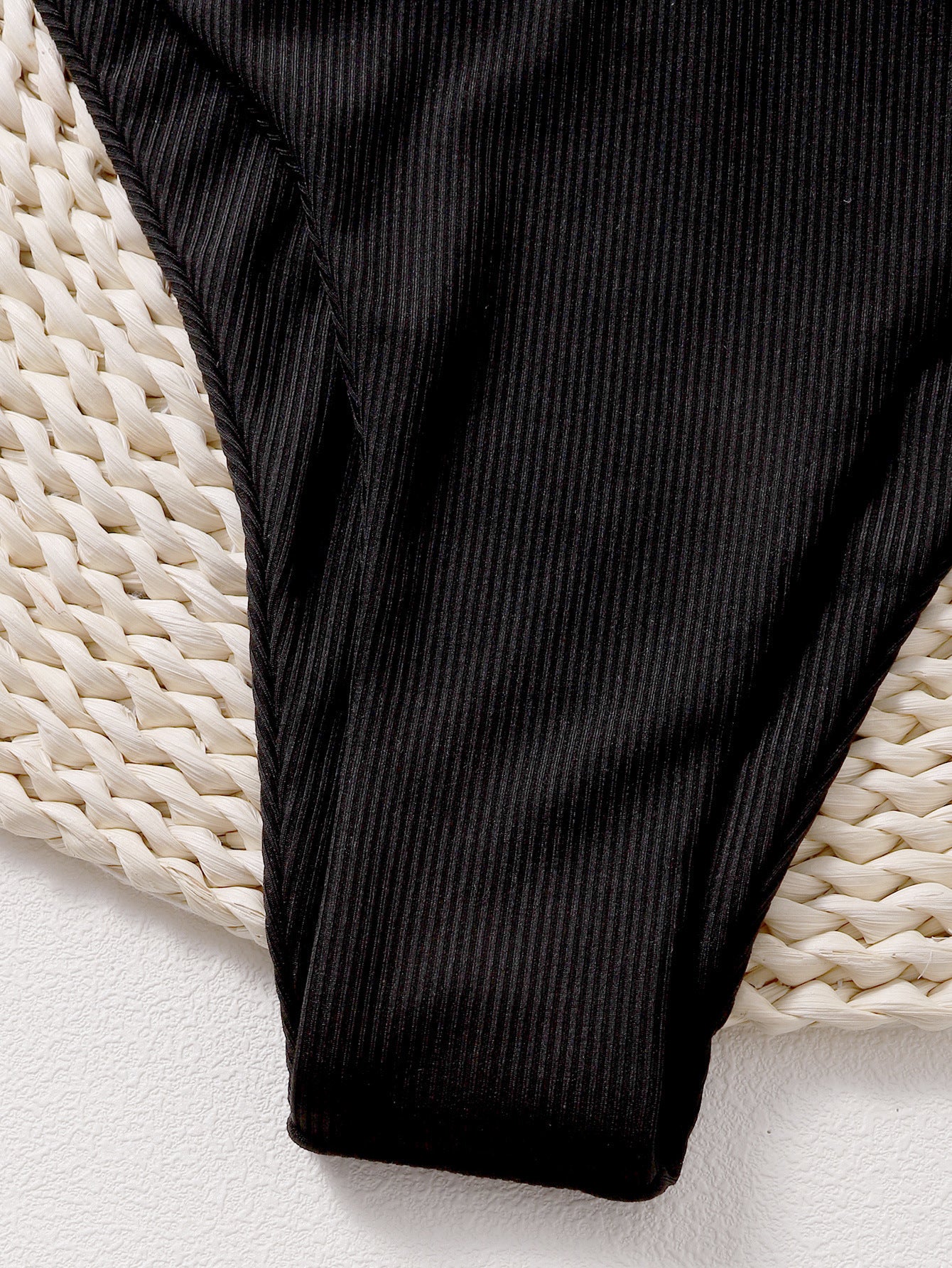 Pure Color Bikini Sexy Swimwear Women Lace up Fresh Split Swimsuit