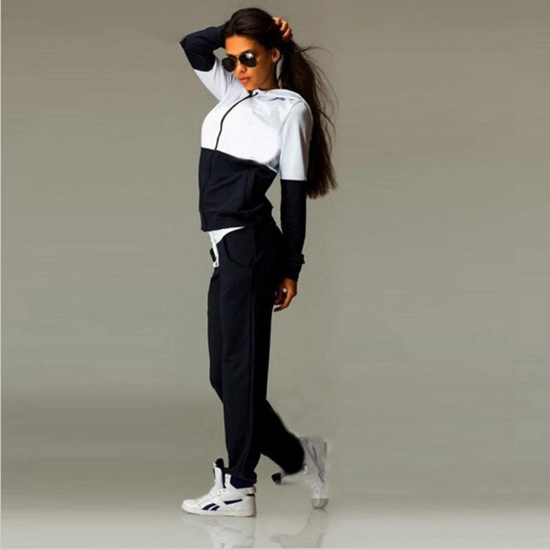 Women Sports Suit Tracksuit 2 Piece Yoga Set