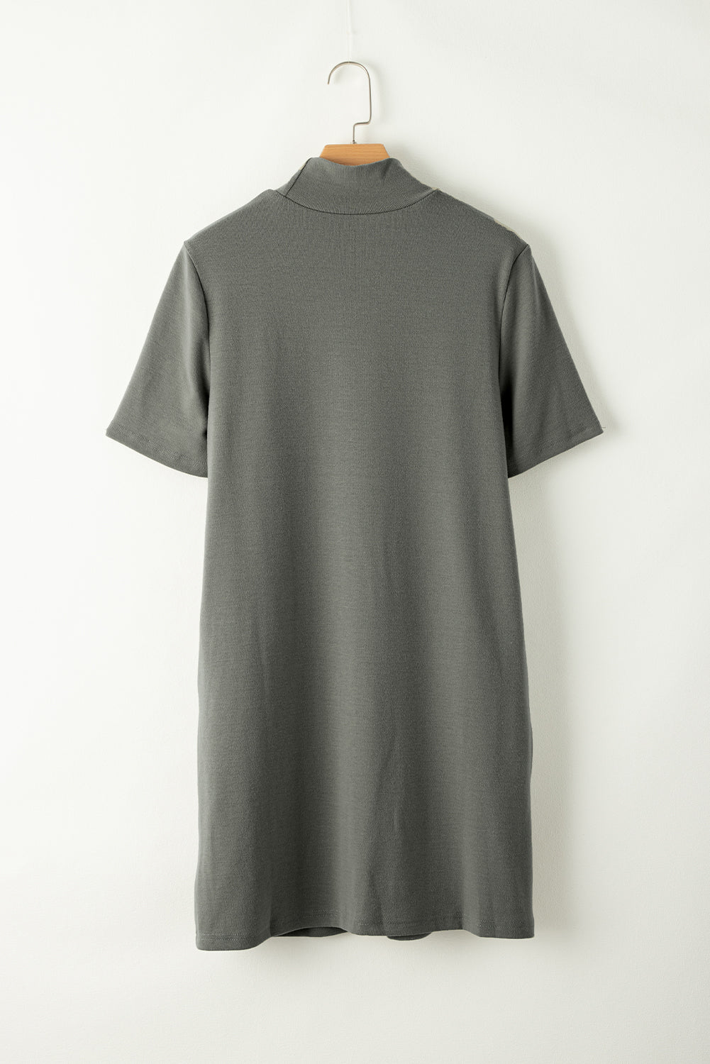 Laurel Green High Neck Cross Seam T-shirt Dress