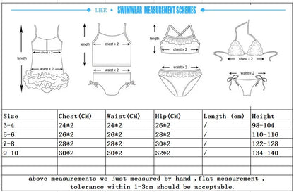 Falbala Shining Kid Girls Bikini Set Girls Swimwear Children Swimsuit Bandage Brazilian Bikinis Kids Bathing Suit Biquini A147