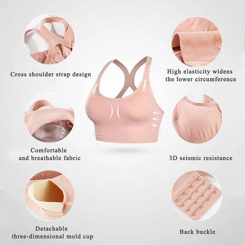 Women Underwear Sexy Seamless Bralette With Pad Bra Push Up Cotton Tops Lingerie Female Brassiere Wireless Sports Vest