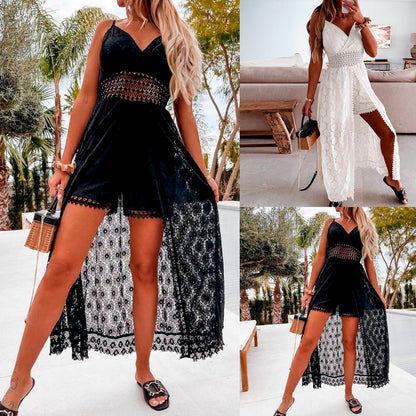 Jumpsuit Short Women Sexy Solid Lace Sling Cocktail Jumpsuits For Wedding Sleeveless Summer Letter Print Jumpsuit Womens