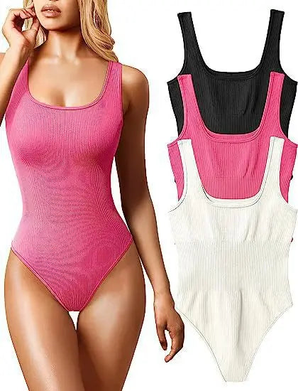 Playsuits Women new summer sexy strecth elastic sleeveless U collar vest tight-fitting jumpsuit rompers cheap clothing TXGL006