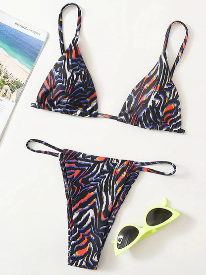 Sexy Zebra Bikini 2023 Woman Swimsuit Female Swimwear Women Mini Thong Bikinis Sets Summer Beach Wear Swimming for Bathing Suits