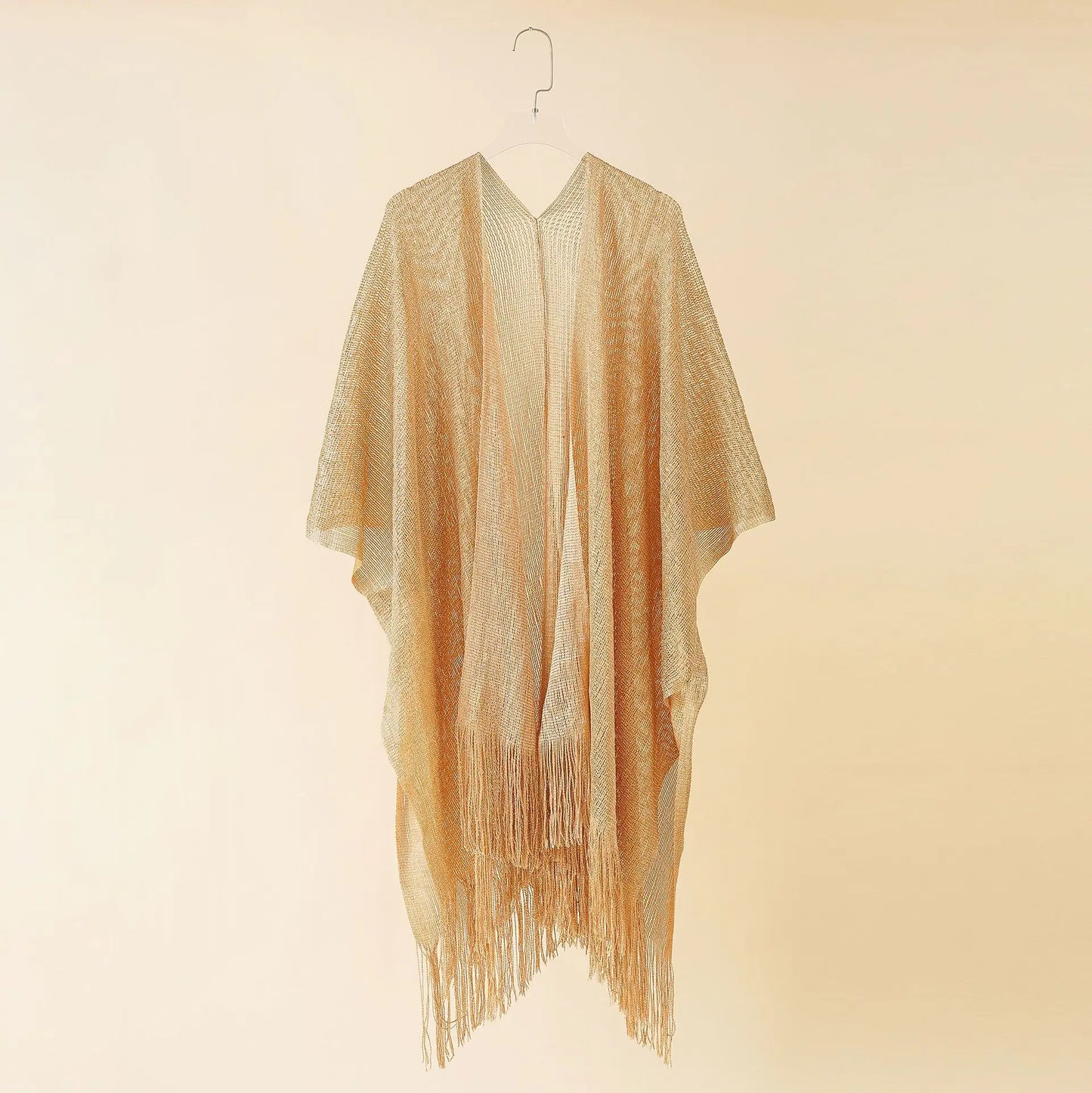 2023 Swimsuit Cover-ups  Fashion Tassel Gold Bikini Beach Cover Up Sexy Beach Dress Tunics for Women Summer Wear See Through