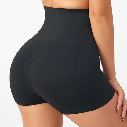 Fitness Shorts Women High Waist Cycling Shapewear Abdomen Shorts Quick-Drying Push Up Stretch Sports Casual Shorts