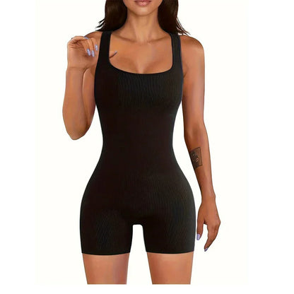 2024 Sexy Women Jumpsuits Shorts Female Sleeveless Sport Romper Bodysuits Summer Yoga Playsuits Skinny Gym Fitness Outfits