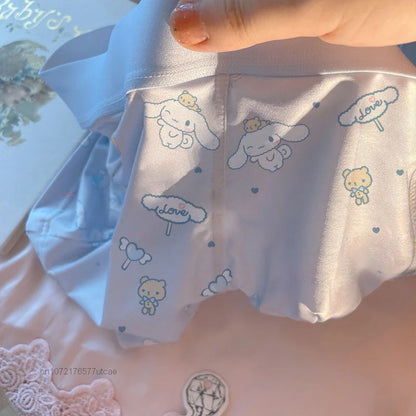 Sanrio Cinnamoroll Cute Cartoon Men's Cotton Underwear Panties Ice Silk Trendy Soft Shorts Pink Boxer Shorts To Boyfriend