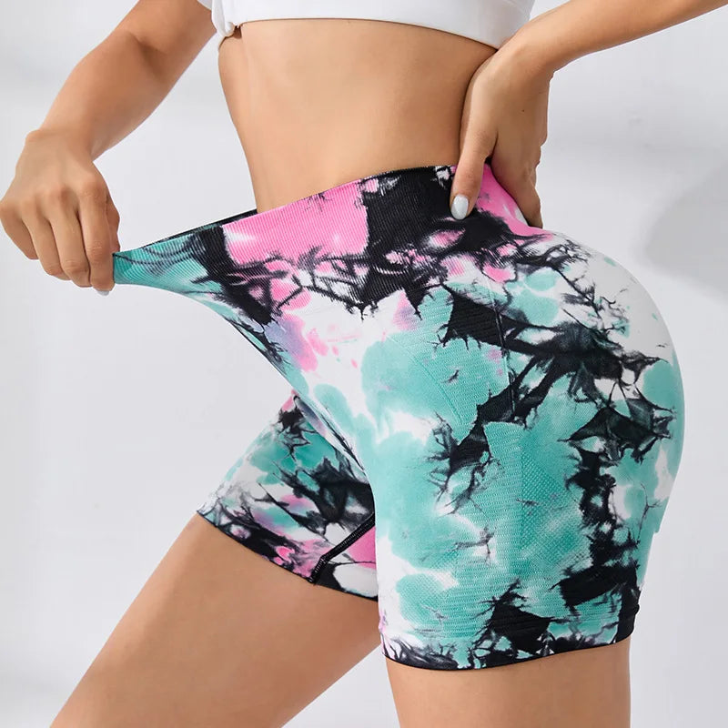 Women's Fitness workout Shorts High Waist Slim Cycling Yoga Shorts Summer Breathable quick-dry Sports Pants Gym Running Pants