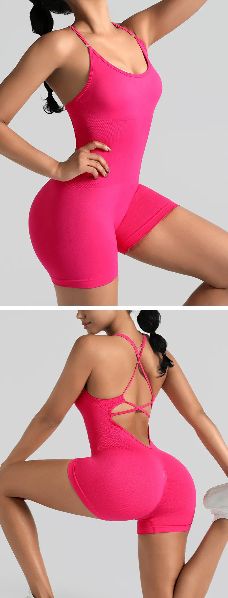 Women Bodysuits Hip Lift One Pcs Short Sport Yoga Rompers Sexy Backless Lace Bandage Skinny Sporty Wear Playsuits XHFZ-BX001