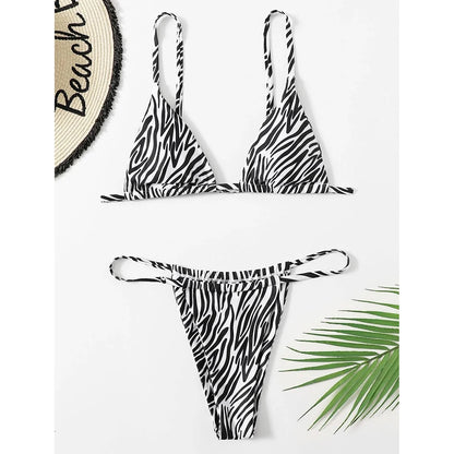 Sexy Zebra Bikini 2023 Woman Swimsuit Female Swimwear Women Mini Thong Bikinis Sets Summer Beach Wear Swimming for Bathing Suits