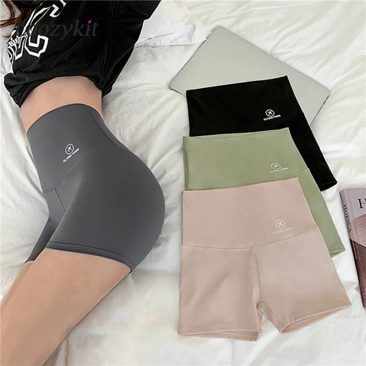 2023 Summer Sports Yoga Shorts Women Letter Embroidery Biker Shorts Women High Waist Casual Streetwear Elastic Female Underwear