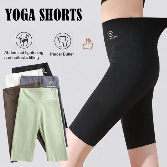 Yoga Fitness Shorts Female Capris A Small Man With Women's Yoga A Pants Thick Running Waist High Pants Tight Pants Z0F2