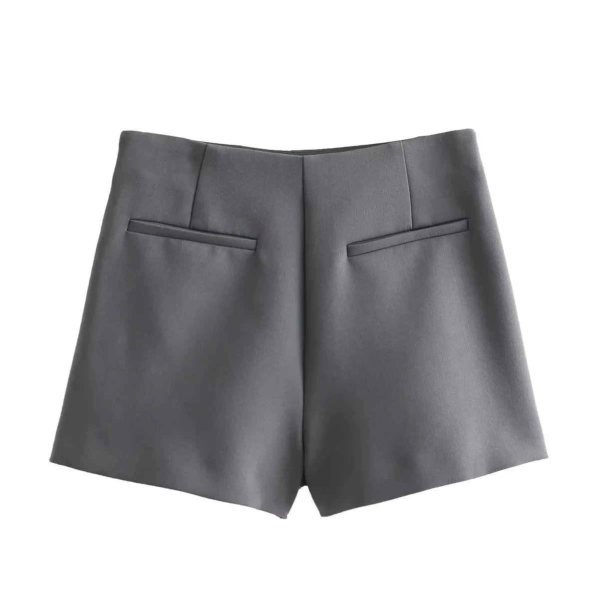 XNWMNZ 2024 Women's Fashion Asymmetric Mini Skirt Shorts Grey Black High Waist Wrap Skorts Female Casual Versatile Short Skirts