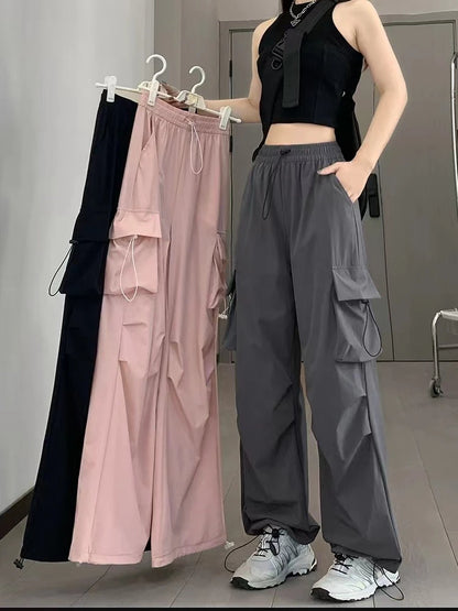 Cargo Pant Women Wide Leg Pants Summer Autumn Fashion Female High Waist Streetwear Loose Casual Pants Straight Trousers