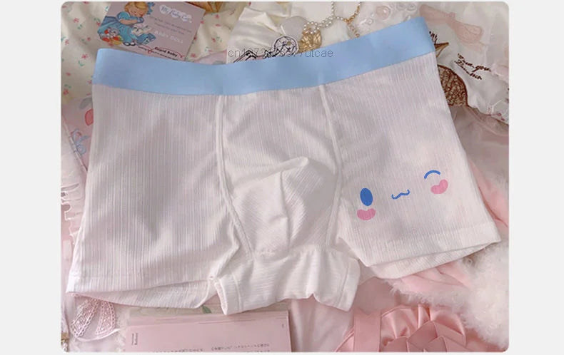 Sanrio Cinnamoroll Cute Cartoon Men's Cotton Underwear Panties Ice Silk Trendy Soft Shorts Pink Boxer Shorts To Boyfriend