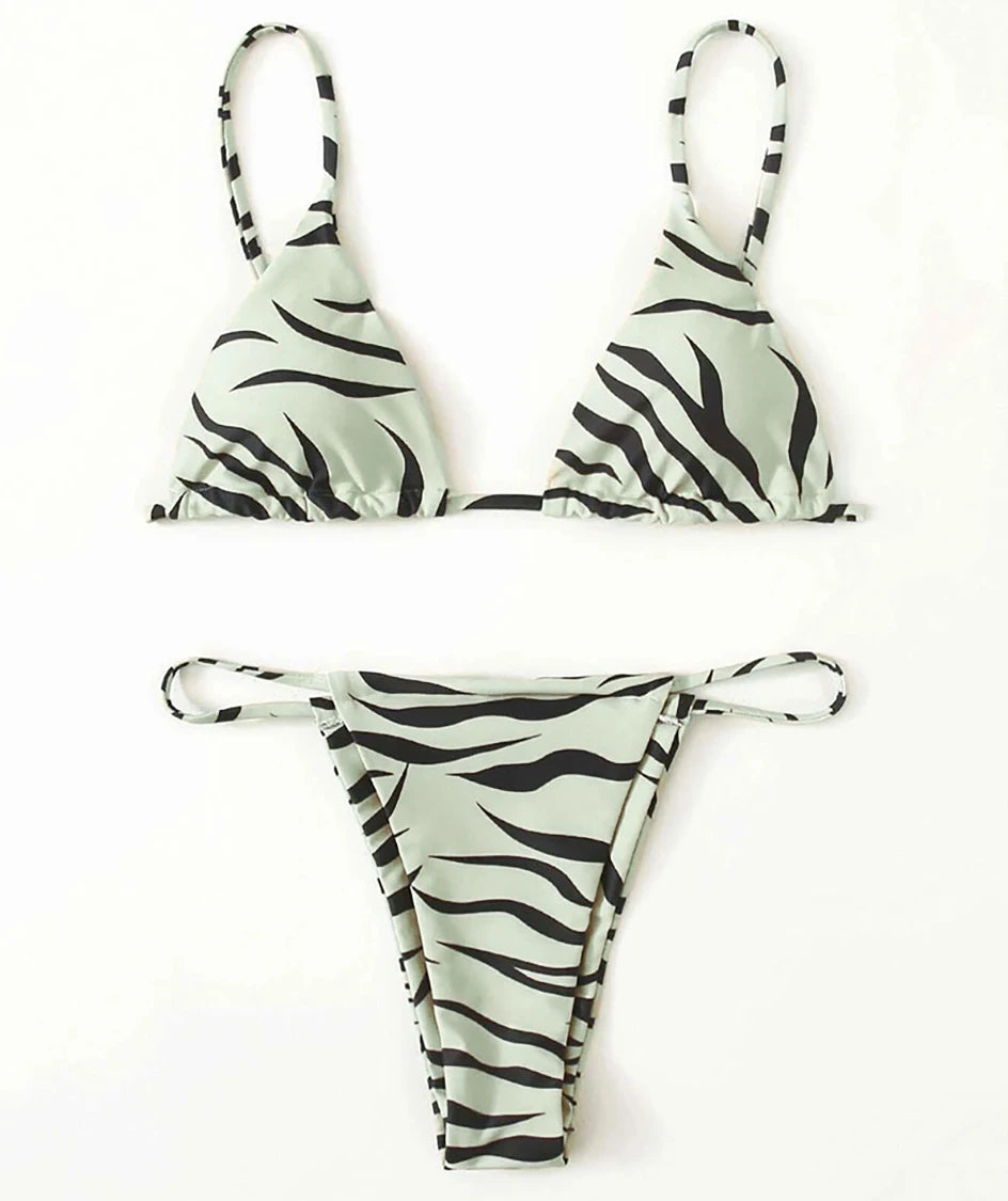 Sexy Zebra Bikini 2023 Woman Swimsuit Female Swimwear Women Mini Thong Bikinis Sets Summer Beach Wear Swimming for Bathing Suits