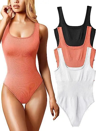 Playsuits Women new summer sexy strecth elastic sleeveless U collar vest tight-fitting jumpsuit rompers cheap clothing TXGL006