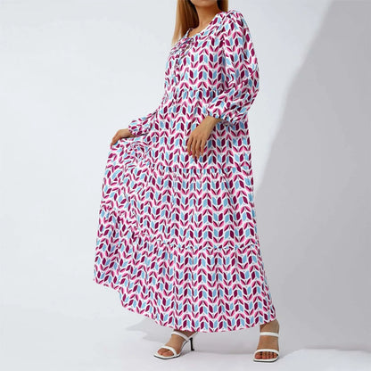 Fashion Women Print Dress Summer Loose Boho Dress Casual Elegant Short Sleeve Beach Party Dresses For Woman Robe Femme 2024 New