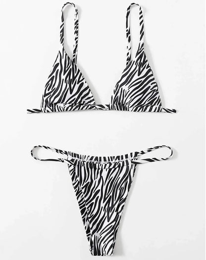 Sexy Zebra Bikini 2023 Woman Swimsuit Female Swimwear Women Mini Thong Bikinis Sets Summer Beach Wear Swimming for Bathing Suits