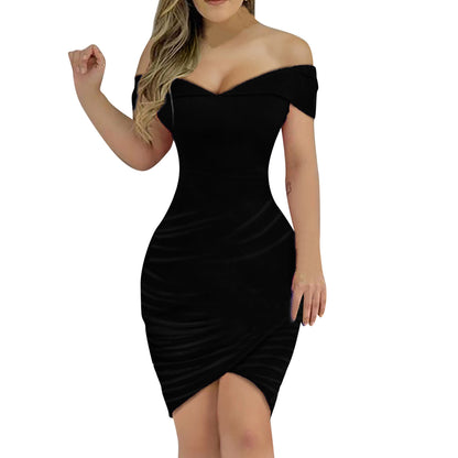 Lovely Party Dress Sexy Event Celebrity Wear Lady Girls Bodycon Wrap Corset Mini Dresses 2024 Summer Gown Off Shoulder Dress