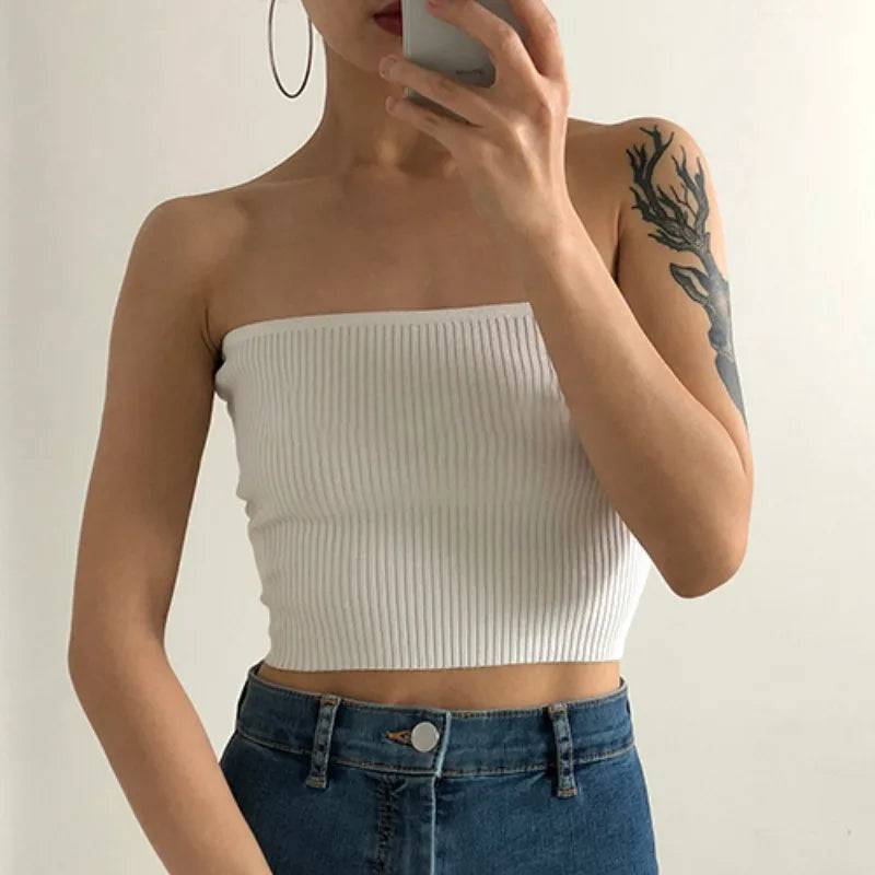 Sexy Crop Tops Women Summer Spaghetti Strap Sleeveless Slim Camis Tops Bodycon with Chest Pad Basic Tops Teen-girl Outfit