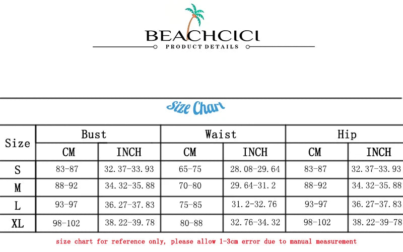 BEACHCICI Bikini 2 Piece Set Women Summer Fashion Retro Printed Suspender Sleeveless Backless Lace Up Holiday Beach Swimsuit