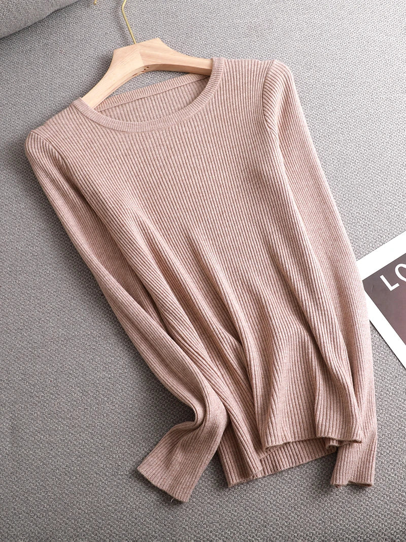 winter clothes Knitted woman sweaters Pullovers spring Autumn Basic women's jumper Slim women's sweater cheap pull long sleeve