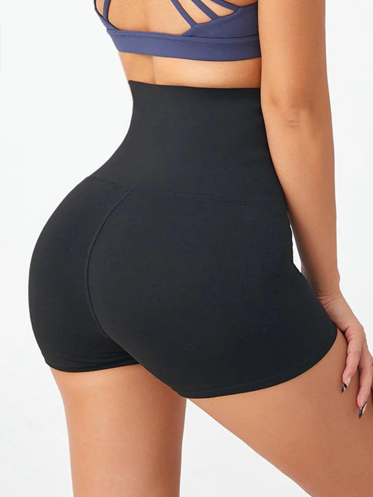 Fitness Shorts Women High Waist Cycling Shapewear Abdomen Shorts Quick-Drying Push Up Stretch Sports Casual Shorts