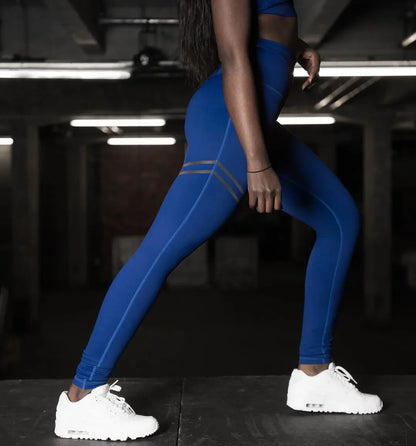 High Waist Sport Pants Women's Fitness Sport Leggings Stripe Printing Elastic Gym Workout Tights Running Trousers Woman Pants