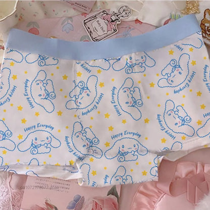 Sanrio Cinnamoroll Cute Cartoon Men's Cotton Underwear Panties Ice Silk Trendy Soft Shorts Pink Boxer Shorts To Boyfriend