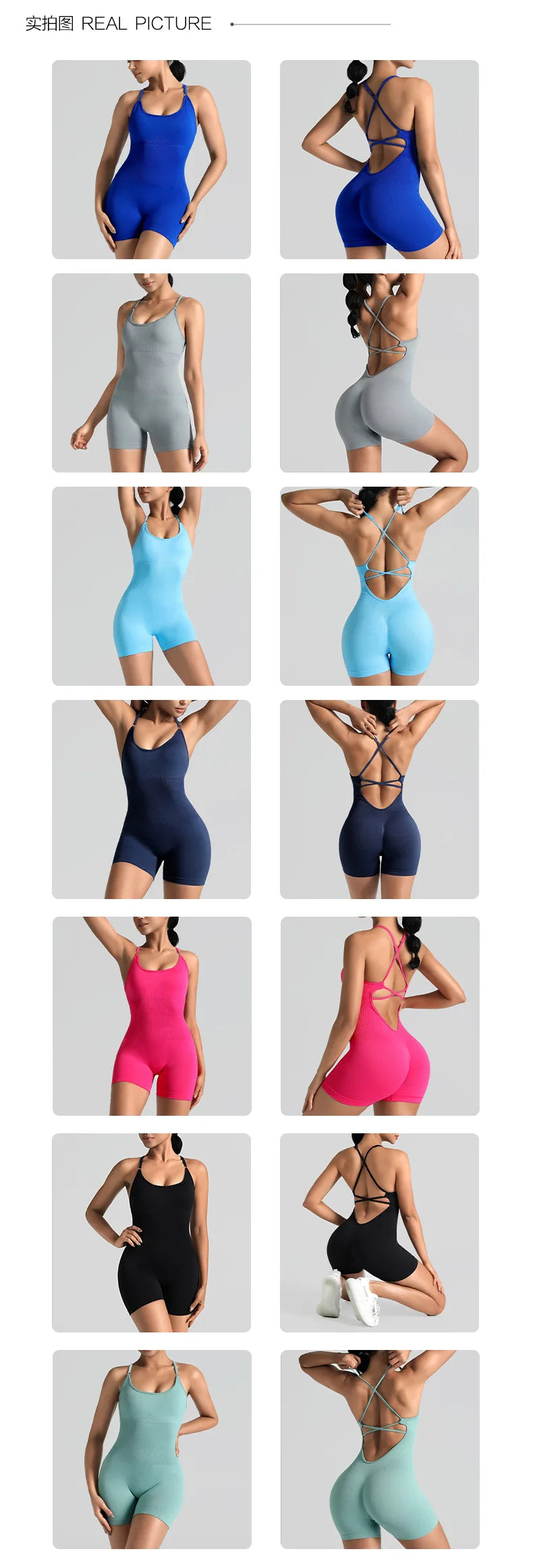 Women Bodysuits Hip Lift One Pcs Short Sport Yoga Rompers Sexy Backless Lace Bandage Skinny Sporty Wear Playsuits XHFZ-BX001