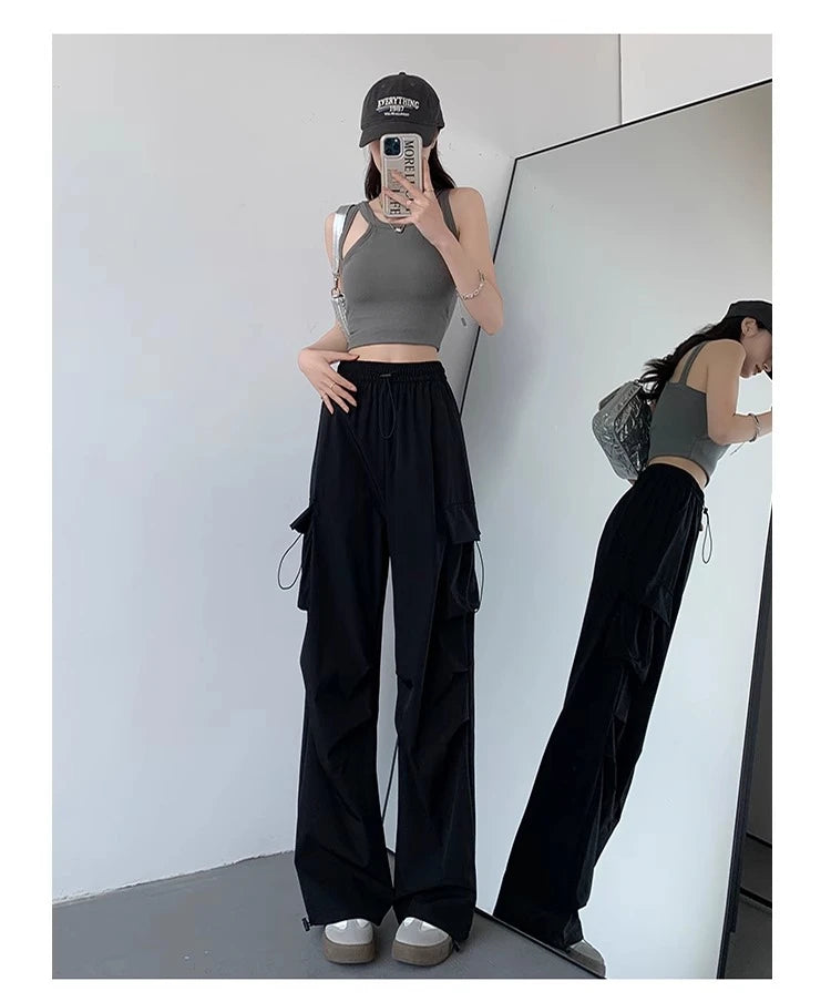 Cargo Pant Women Wide Leg Pants Summer Autumn Fashion Female High Waist Streetwear Loose Casual Pants Straight Trousers