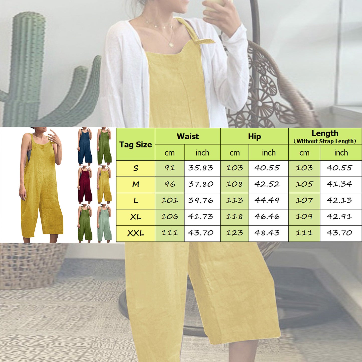 Women's Summer Jumpsuits Linen Overalls Casual Suspender Rompers Solid Wide Leg Pants Ladies Short Pants Buttons With Pocket