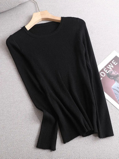 winter clothes Knitted woman sweaters Pullovers spring Autumn Basic women's jumper Slim women's sweater cheap pull long sleeve