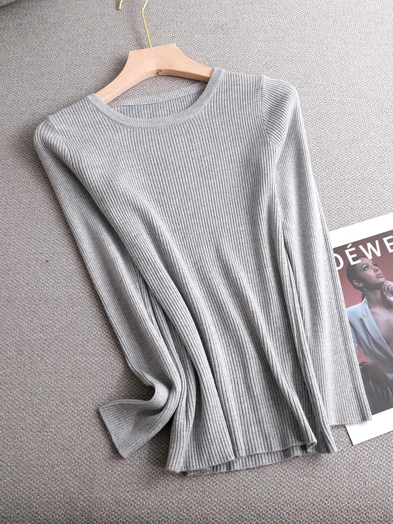 winter clothes Knitted woman sweaters Pullovers spring Autumn Basic women's jumper Slim women's sweater cheap pull long sleeve