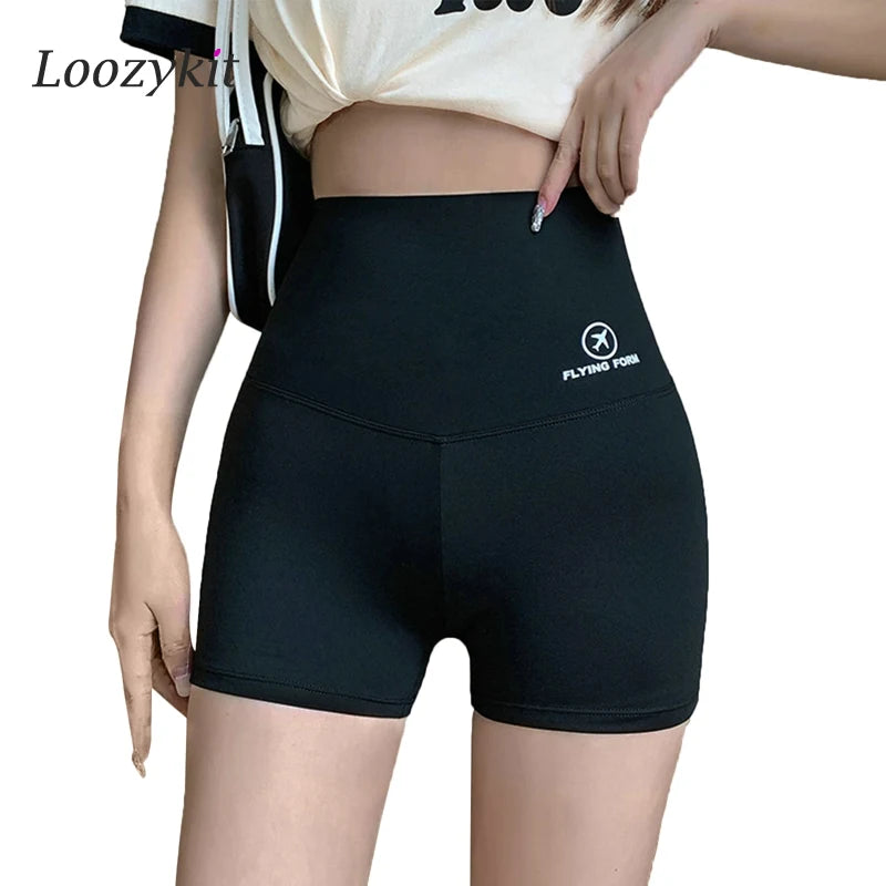 2023 Summer Sports Yoga Shorts Women Letter Embroidery Biker Shorts Women High Waist Casual Streetwear Elastic Female Underwear