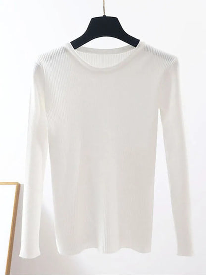 winter clothes Knitted woman sweaters Pullovers spring Autumn Basic women's jumper Slim women's sweater cheap pull long sleeve