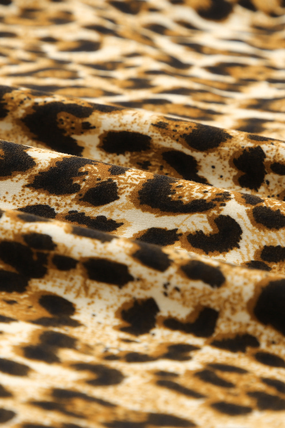 Leopard Print Short Sleeve A-line Mini Dress