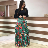 Women Clothes New  Style  Skirt Floral Multicolor Printing Dress