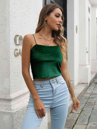Straight Neck Cropped Cami