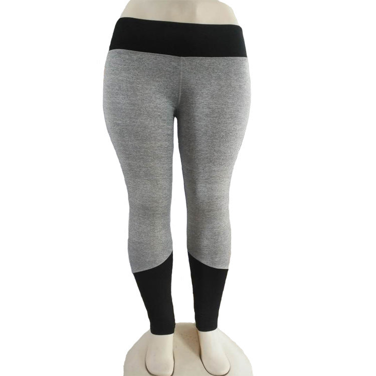 Hot Yoga Pants Splicing Hip Raise Slim Fit Leggings Outdoor Running Workout Pants Female