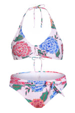 Floral Print Halterneck 2 Piece Bikini Set